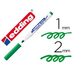 Rotulador edding para pizarra blanca 661 color verde punta redonda 1-2 mm