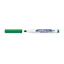 Rotulador edding para pizarra blanca 661 color verde punta redonda 1-2 mm