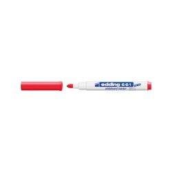 Rotulador edding para pizarra blanca 661 color rojo punta redonda 1-2 mm