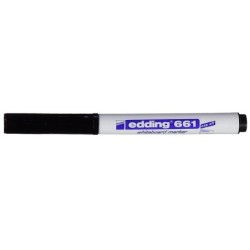 Rotulador edding para pizarra blanca 661 color negro punta redonda 1-2 mm