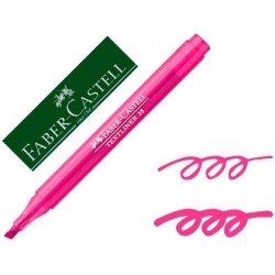Rotulador faber fluorescente textliner 38 rosa
