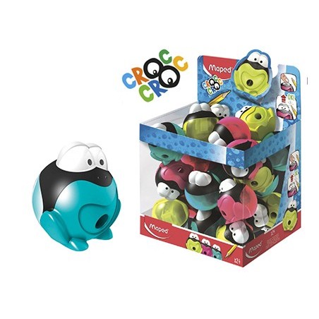 Sacapuntas maped plastico croc croc signal con deposito 1 uso colores surtidos