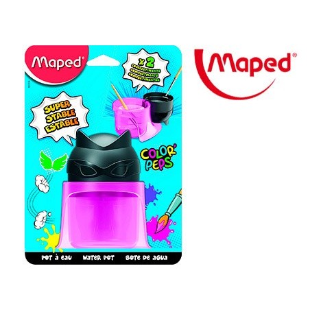 Limpiador de pinceles maped color peps 2 compartimentos superheroes