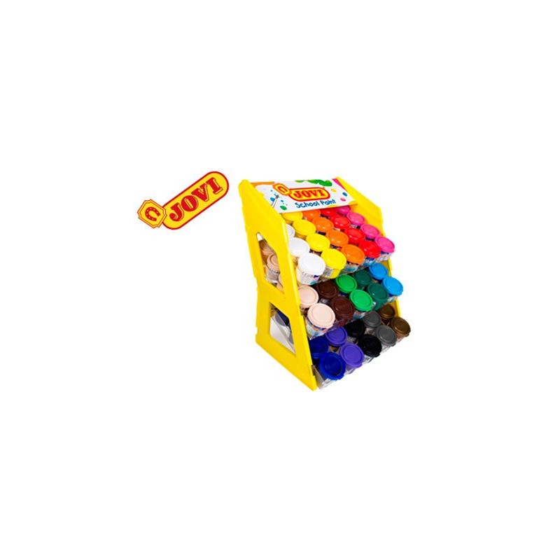 Tempera escolar jovi 35 ml expositor sobremesa de 100 unidades colores surtidos
