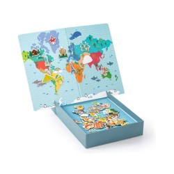 Juego apli didactico magnetico mapa mundi 40 piezas