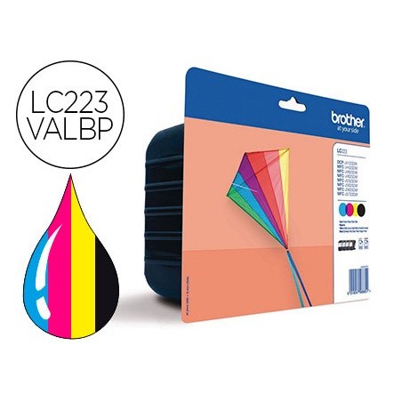 Ink-jet brother lc-223valbp dcpj4120dw / mfcj4420dw / 4620dw / 5320dw pack de 4 colores 550 paginas
