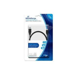 Cable usb 3.1 tipo c a usb 3.0 tipo a mediarange longitud del cable 1.2 mt negro