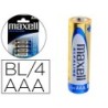 Pila maxell alcalina 1.5 v tipo aaa lr03 blister de 4 unidades