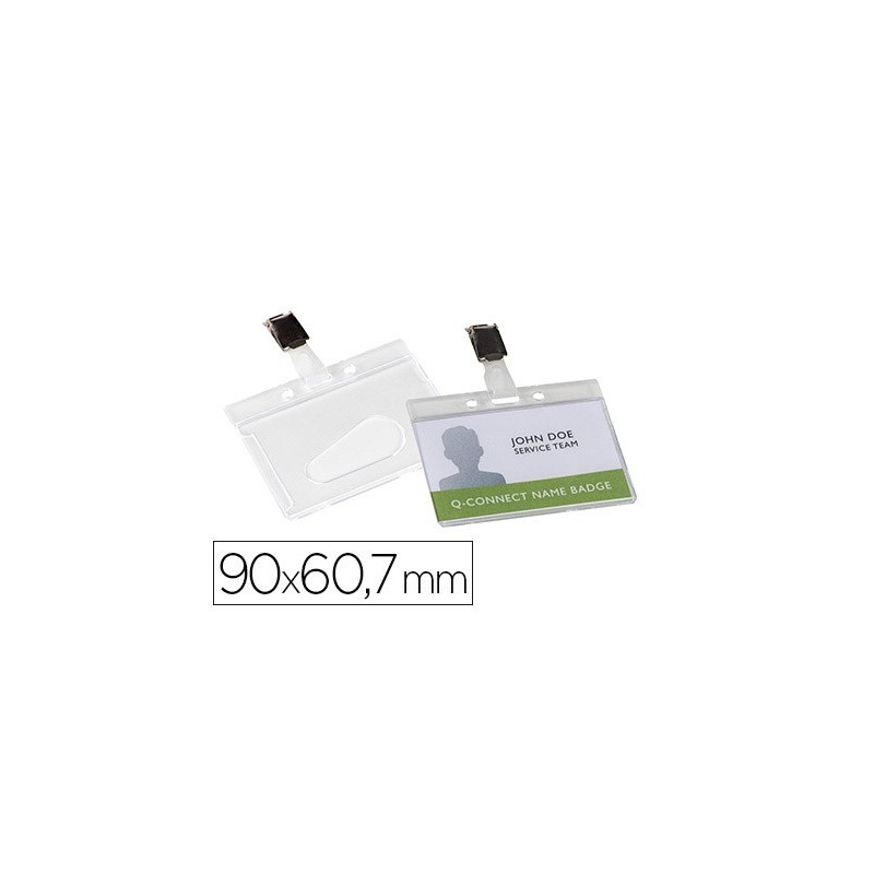 Identificador q-connect rigido plastico acabado brillante con pinza kf14148 9x6,7 cm