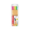 Rotulador stabilo punta de fibra point 88 blister 6 colores surtidos neon