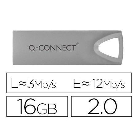 Memoria usb q-connect flash premium 16 gb 2.0