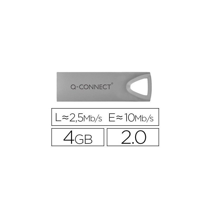 Memoria usb q-connect flash premium 4 gb 2.0