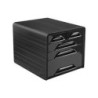 Fichero cajones de sobremesa cep 5 cajones mixtos negro/negro 360x288x270 mm