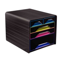 Fichero cajones de sobremesa cep 5 cajones mixtos negro/multicolor 360x288x270 mm
