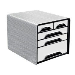 Fichero cajones de sobremesa cep 5 cajones mixtos blanco/negro 360x288x270 mm