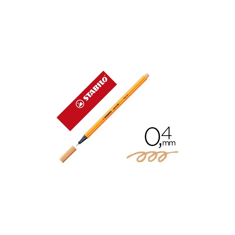 Rotulador stabilo punta de fib ra point 88 ocre punta fina 0,4mm Rotulador stabilo punta de fib ra point 88 ocre punta fina 0,4mm
