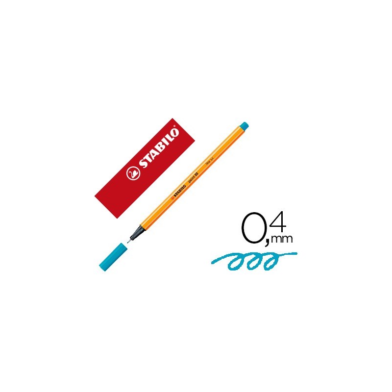Rotulador stabilo punta de fib ra point 88 azul cobalto punta fina 0,4mm Rotulador stabilo punta de fib ra point 88 azul cobalto punta fina 0,4mm