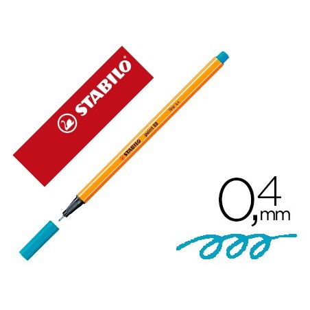 Rotulador stabilo punta de fib ra point 88 azul cobalto punta fina 0,4mm