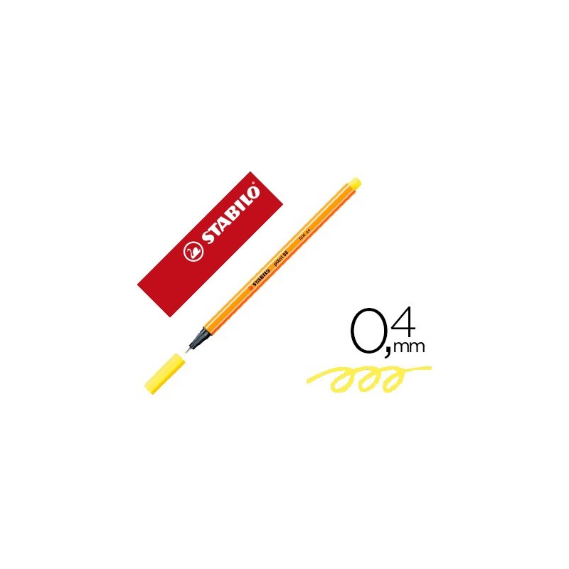 Rotulador stabilo punta de fib ra point 88 amarillo limon punta fina 0,4mm Rotulador stabilo punta de fib ra point 88 amarillo limon punta fina 0,4mm
