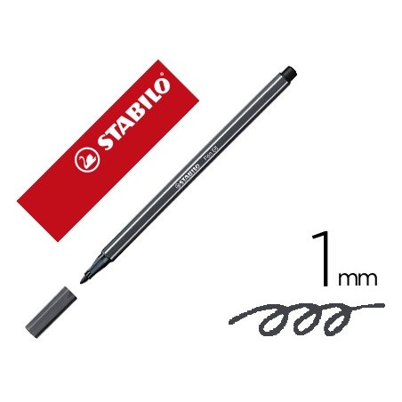 Rotulador stabilo acuarelable pen 68 gris paynes punta gruesa 1mm