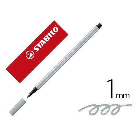 Rotulador stabilo acuarelable pen 68 gris azulado claro punta gruesa 1mm