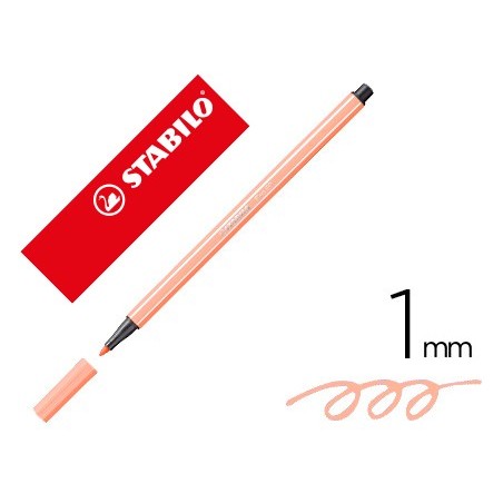 Rotulador stabilo acuarelable pen 68 carne claro punta gruesa 1mm