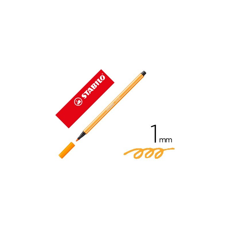 Rotulador stabilo acuarelable pen 68 bermellon palido punta gruesa 1mm