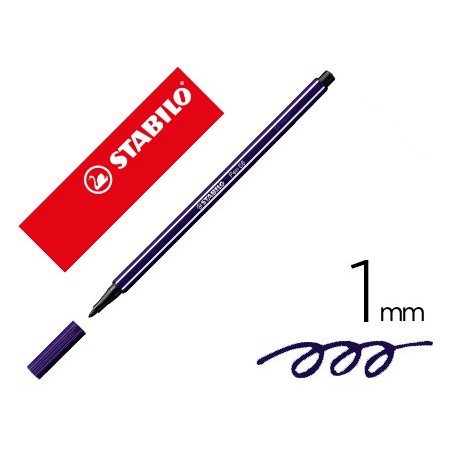Rotulador stabilo acuarelable pen 68 azul prusia punta gruesa 1mm