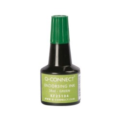 Tinta tampon q-connect verde bote 28 ml