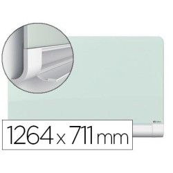 Pizarra blanca nobo diamond cristal magnetica esquinas redondas 1264x711 mm