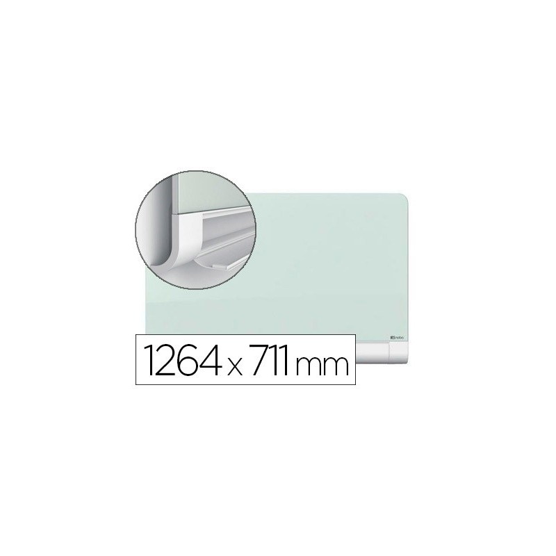 Pizarra blanca nobo diamond cristal magnetica esquinas redondas 1264x711 mm Pizarra blanca nobo diamond cristal magnetica esquinas redondas 1264x711 mm