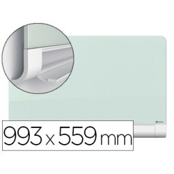 Pizarra blanca nobo diamond cristal magnetica esquinas redondas 993x559 mm