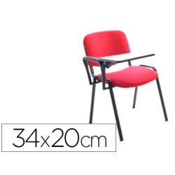 Pala escritura rocada derecha para silla confidente plegable pvc 34x20 cm color negro