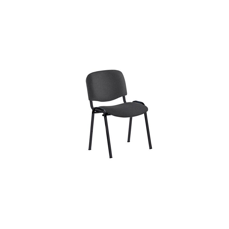 Silla rocada confidente estructura metalica tapizada en tela ignifuga negra 57x81x48 cm Silla rocada confidente estructura metalica tapizada en tela ignifuga negra 57x81x48 cm