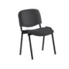 Silla rocada confidente estructura metalica tapizada en tela ignifuga negra 57x81x48 cm