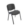 Silla rocada confidente estructura metalica tapizada en tela ignifuga negra 57x81x48 cm