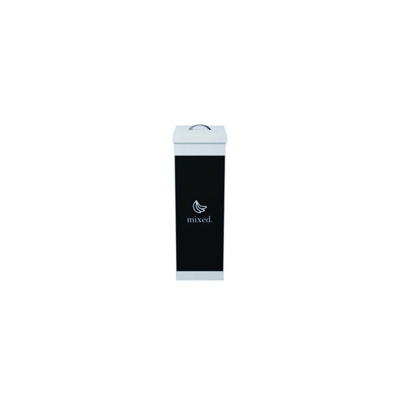 Contenedor papelera reciclaje paperflow con tapa poliestireno para residuos organicos 60 l 76x36,3x26,3