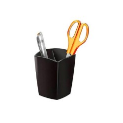 Cubilete portalapices cep negro opaco plastico magnetico 78x74x95 mm