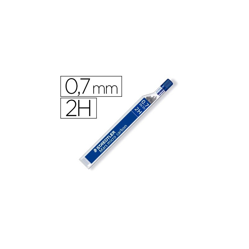 Minas staedtler mars micro grafito 0,7 mm 2h tubo con 12 unidades