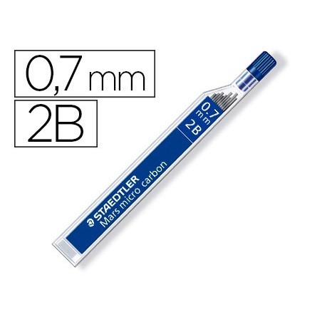Minas staedtler mars micro grafito 0,7 mm 2b tubo con 12 unidades