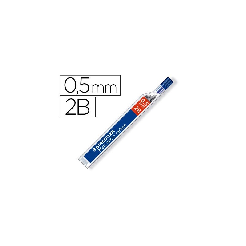 Minas staedtler mars micro grafito 0,5 mm 2b tubo con 12 unidades