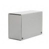 Carpeta proyectos pardo folio lomo 150 mm carton forrado gris con broche