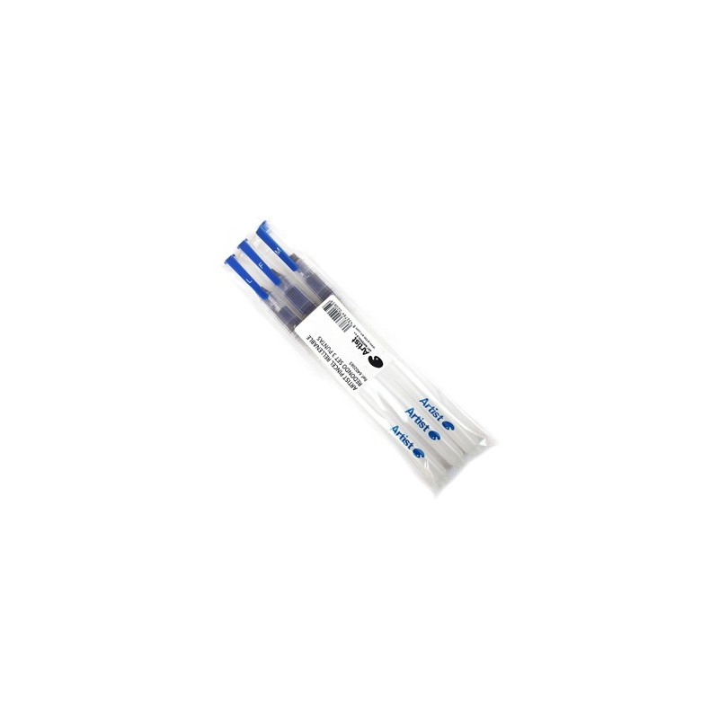Pincel artist recargable redondo blister 3 unidades puntas surtidas