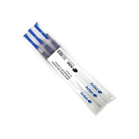 Pincel artist recargable redondo blister 3 unidades puntas surtidas