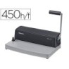Encuadernadora para espiral fellowes metal 25 perfora 10 hojas tamaño a4 encuaderna hasta 450 hojas paso 5:1