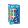 Gomets apli autoadhesivo redondo numeros 20 mm diametro multicolor rollo de 900 unidades