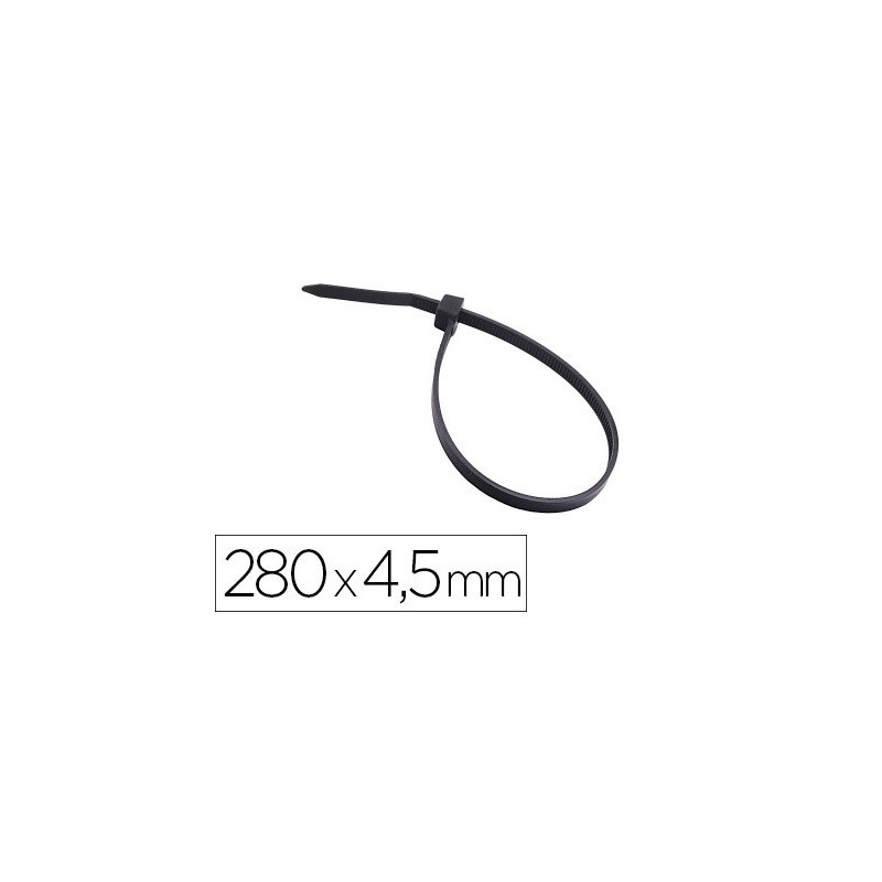Brida 3m para exterior negro 280x4,5 mm bolsa de 100 unidades Brida 3m para exterior negro 280x4,5 mm bolsa de 100 unidades
