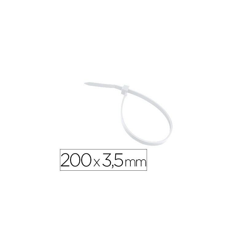 Brida 3m para interior blanca 200x3,5 mm bolsa de 100 unidades Brida 3m para interior blanca 200x3,5 mm bolsa de 100 unidades