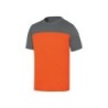 Camiseta de algodon deltaplus color gris/naranja talla s