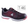 Zapatos de seguridad deltaplus de poliuretano y malla aireada s1p negro y rojo talla 46